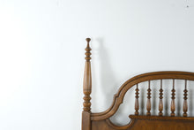 Load image into Gallery viewer, Solid Oak Queen Size Headboard with Turned Spindles and Poster Posts