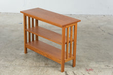 Load image into Gallery viewer, Mission Style Oak Three-Tier Console Table and Bookshelf