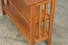 Load image into Gallery viewer, Mission Style Oak Three-Tier Console Table and Bookshelf
