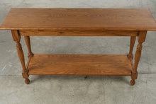 Load image into Gallery viewer, Solid Oak Traditional Console Sofa Table with Lower Shelf
