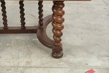 Load image into Gallery viewer, Married Oak Barley Twist Dining Table with Fixed Leaves