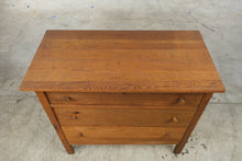 Load image into Gallery viewer, Antique Mission Arts and Crafts Oak Three Drawer Chest