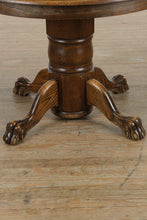 Load image into Gallery viewer, Solid Oak Pedestal Dining Table with Claw Feet – 42" Round