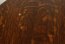 Load image into Gallery viewer, Antique Victorian Oak Round Pedestal Dining Table on Casters