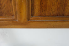Load image into Gallery viewer, Lea Furniture Queen Size Oak Arch Panel Headboard with Metal Bed Frame