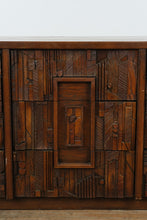 Load image into Gallery viewer, 1970s Lane Pueblo Brutalist Oak 9-Drawer Lowboy Dresser