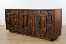 Load image into Gallery viewer, 1970s Lane Pueblo Brutalist Oak 9-Drawer Lowboy Dresser