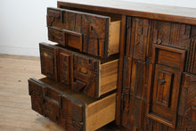 Load image into Gallery viewer, 1970s Lane Pueblo Brutalist Oak 9-Drawer Lowboy Dresser