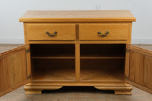 Load image into Gallery viewer, Solid Oak Buffet Cabinet Traditional Sideboard Storage