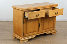 Load image into Gallery viewer, Solid Oak Buffet Cabinet Traditional Sideboard Storage