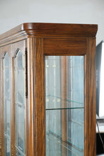 Load image into Gallery viewer, The Wexford Grand Curio Cabinet – Solid Oak & Leaded Glass, 76” Tall