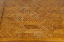 Load image into Gallery viewer, Parquet-Top Dining Table with Cane-Back Chairs and Extension Leaves
