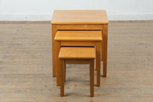 Load image into Gallery viewer, Solid Wood Nesting Tables Set of Three Minimalist Modern