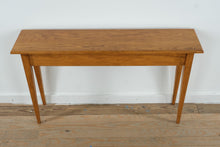 Load image into Gallery viewer, Solid Oak Slender Console Table with Tapered Legs