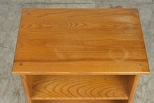 Load image into Gallery viewer, Solid Oak Open Bookcase 3 Shelf Mission Style Side Table 24 Inch