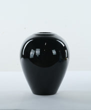 Load image into Gallery viewer, Glossy Black Onyx-Style Ceramic Vase – Modern Minimalist Form