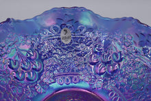Load image into Gallery viewer, Fenton Museum Collection Orange Tree Cherry Bowl Cobalt Blue Iridized Satin 10 Inch