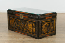 Load image into Gallery viewer, Oriental Carved Cedar Lined Hope Chest