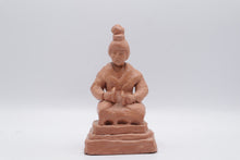 Load image into Gallery viewer, Folk Art Terracotta Seated Woman Figurine Handmade Pottery Sculpture 65 Inch