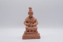 Load image into Gallery viewer, Folk Art Terracotta Seated Woman Figurine Handmade Pottery Sculpture 65 Inch