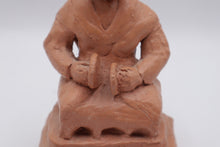 Load image into Gallery viewer, Folk Art Terracotta Seated Woman Figurine Handmade Pottery Sculpture 65 Inch