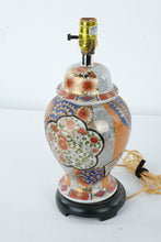 Load image into Gallery viewer, Vintage Imari Style Porcelain Table Lamp Floral Japanese Ceramic Lamp