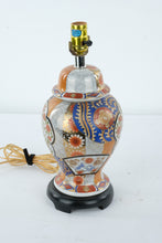 Load image into Gallery viewer, Vintage Imari Style Porcelain Table Lamp Floral Japanese Ceramic Lamp