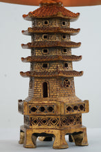 Load image into Gallery viewer, Pair of Cyan Design Pagoda Table Lamps