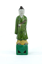 Load image into Gallery viewer, Porcelain Oriental Man in a Green Robe Figurine