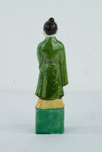 Load image into Gallery viewer, Porcelain Oriental Man in a Green Robe Figurine