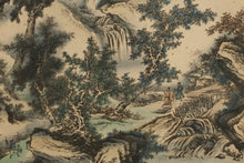 Load image into Gallery viewer, Vintage Chinese Hanging Scroll Landscape Painting – Waterfall & Mountain Scene, 26"x66"