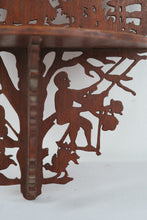 Load image into Gallery viewer, Vintage Folk Art Scroll Saw Wooden Wall Shelf – Country Scene Silhouette
