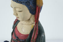 Load image into Gallery viewer, Antique Japanese Polychrome Standing Bodhisattva Figure, Edo–Meiji Period Folk Sculpture