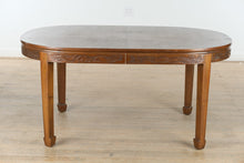 Load image into Gallery viewer, Oriental Dragon & Phoenix Dining Set – 8 Chairs, Carved Skirt, Sunburst Top – Rare & Remarkable