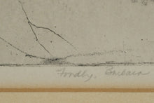 Load image into Gallery viewer, Framed Abstract Etching Signed Fondly Barbara Modern Black and White Artwork