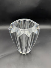Load image into Gallery viewer, Orrefors Zodiak Crystal Vase Erika Lagerbielke Signed Swedish Art Glass 8 Inch