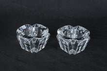 Load image into Gallery viewer, Orrefors Crystal Votive Candle Holders Set of 2 Swedish Art Glass Signed
