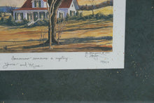 Load image into Gallery viewer, D. Morgan “Yours and Mine” Limited Edition Framed Print – Country Cottage Landscape – 33.5" x 24"
