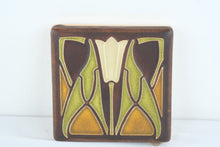 Load image into Gallery viewer, Motawi Tileworks Oak Valley Lotus Ceramic Art Tile Trivet 6 Inch Ann Arbor Michigan