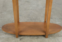 Load image into Gallery viewer, Mid-Century Modern Oval Marble Top Wood Console Table