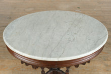 Load image into Gallery viewer, Victorian Eastlake Marble-Top Parlor Table