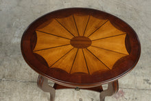 Load image into Gallery viewer, Butler Specialty Jeanette Plantation Cherry Oval Accent Table with Sunburst Inlay