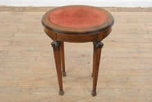 Load image into Gallery viewer, Mahogany Oval Side Table with Velvet Top Neoclassical Revival