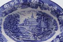 Load image into Gallery viewer, Wood and Sons Enoch Woods Ware English Scenery Blue Transferware Serving Bowl