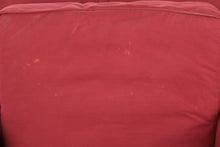 Load image into Gallery viewer, Red Upholstered Rolled Arm Lounge Chair with Ottoman