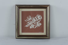 Load image into Gallery viewer, Chenda Davidson Signed Bird Paper Cut Folk Art Framed Pennsylvania