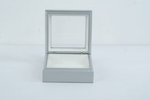 Load image into Gallery viewer, OYOBox Silver Jewelry Box Glass Display Lid White Interior Modern Luxury Organizer