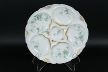Load image into Gallery viewer, Antique Theodore Haviland Limoges France Oyster Plate – Blue Floral & Gilt Trim