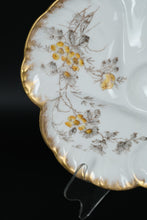 Load image into Gallery viewer, Antique CFH GDM Limoges Oyster Plate – Floral & Gilt Scalloped Shell Design
