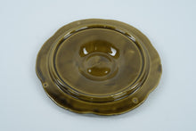 Load image into Gallery viewer, Sarreguemines French Oyster Plate – Olive Green Majolica – 9.5" Round